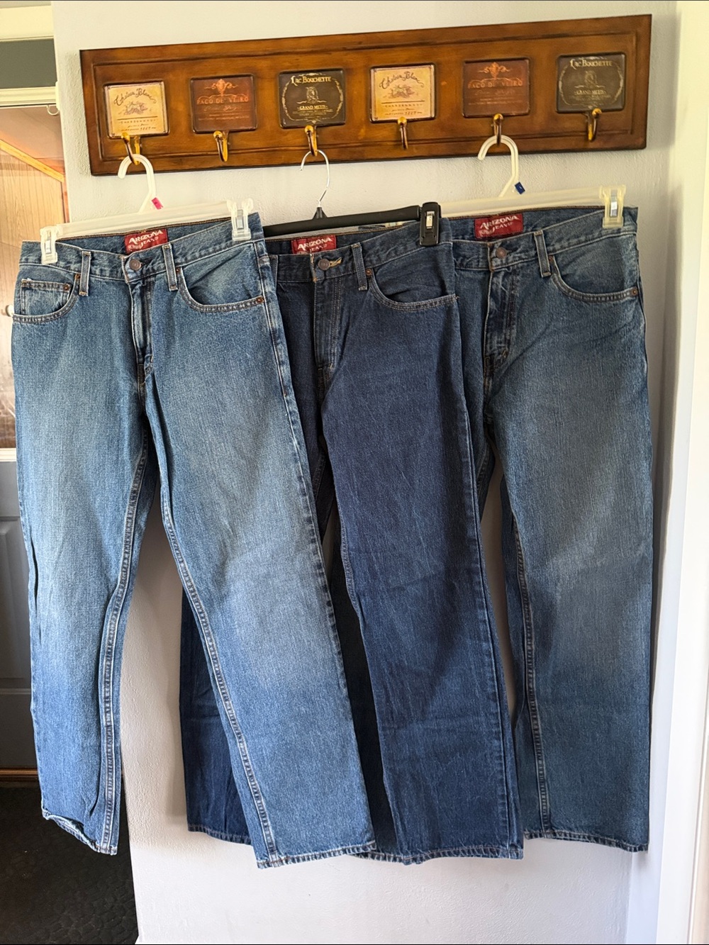 Arizona Jean Company Men's Straight Jeans - Light and Dark Blue Washes